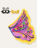 Lucky Sale- Toddler Girls Hollow Pattern Butterfly Bowknot Sleeveless Slip  3D Dress