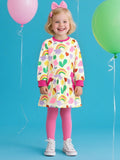 Cartoon Flower Print Dress