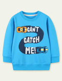 Car Letter Print Sweatshirt