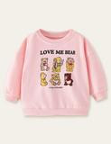 Cartoon Bear Printed Long-Sleeved T-shirt - CCMOM