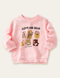 Cartoon Bear Printed Long-Sleeved T-shirt - CCMOM