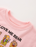 Cartoon Bear Printed Long-Sleeved T-shirt - CCMOM