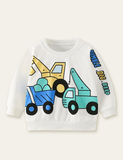 Cartoon Car Printed Long-Sleeved T-shirt - CCMOM