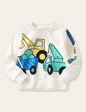 Cartoon Car Printed Long-Sleeved T-shirt - CCMOM
