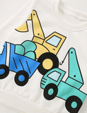 Cartoon Car Printed Long-Sleeved T-shirt - CCMOM
