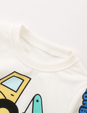 Cartoon Car Printed Long-Sleeved T-shirt - CCMOM