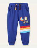 Cartoon Car Rainbow Printing Sports Pants - CCMOM