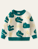 Cartoon Crocodile Long Sleeve Sweater - CCMOM