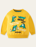 Cartoon Crocodile Printed Sweatshirt - CCMOM
