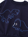 Cartoon Dinosaur Embroidered Sweatshirt - CCMOM