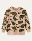 Cartoon Dinosaur Printed Sweatshirt - CCMOM