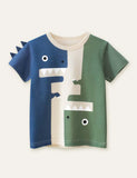 Cartoon Dinosaur Printed T-shirt - CCMOM