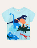 Cartoon Dinosaur Printed T-shirt - CCMOM