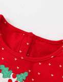 Cartoon Embroidered Dot Mesh Dress - CCMOM