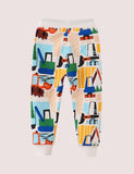 Cartoon Full Printed Excavator Pants - CCMOM
