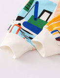 Cartoon Full Printed Excavator Pants - CCMOM