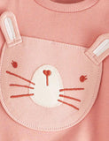 Cartoon Kitten Embroidered Pocket Sweatshirt - CCMOM