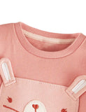 Cartoon Kitten Embroidered Pocket Sweatshirt - CCMOM