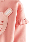 Cartoon Kitten Embroidered Pocket Sweatshirt - CCMOM