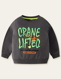 Cartoon Letter Printed Sweatshirt - CCMOM