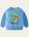 Cartoon Letter Printed Sweatshirt - CCMOM