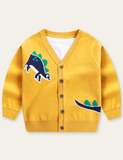 Cartoon Pattern V-neck Sweater Cardigan - CCMOM
