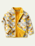 Cartoon Print Polar Fleece Jacket - CCMOM