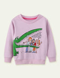 Cartoon print sweatshirt - CCMOM