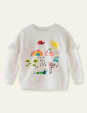 Cartoon Printed Crew Neck Sweatshirt
