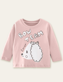 Cartoon Puppy Printed Long Sleeve T-shirt - CCMOM