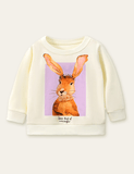 Cartoon Rabbit Print Sweatshirt - CCMOM
