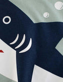 Cartoon Shark Printed T-shirt - CCMOM