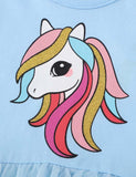 Cartoon Unicorn Mesh Dress - CCMOM