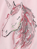 Cartoon Unicorn Print Sweatshirt - CCMOM