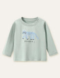 Cat Printed Long Sleeve T-shirt - CCMOM
