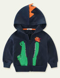 Crocodile Appliqu¨¦ Hoodie - CCMOM