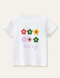 Cute Flowers Printed T-shirt - CCMOM