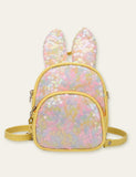 Cute Rabbit Sequined Flower Schoolbag Backpack - CCMOM