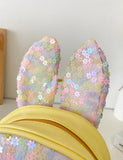 Cute Rabbit Sequined Flower Schoolbag Backpack - CCMOM