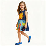 Lucky Sale-Cat Sun Sleeveless Dress