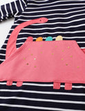 Dinosaur Appliqu¨¦ Pocket Hoodie Dress - CCMOM