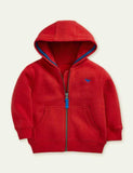 Dinosaur Embroidered Hooded Fleece Padded Jacket