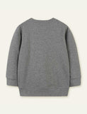 Dinosaur Embroidered Long-Sleeved Sweater - CCMOM