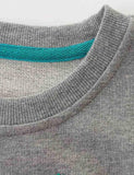 Dinosaur Embroidered Long-Sleeved Sweater - CCMOM