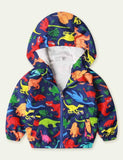 Dinosaur Printed Long Sleeve Coat