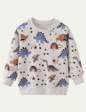 Dinosaur Printed Pullover Sweatshirt - CCMOM