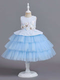 Children's Dress Princess Dress European and American Embroidery Puffy Cake Dress