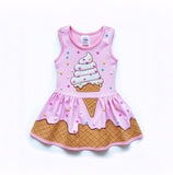 Lucky Sale-Ice Cream Sleeveless Dress