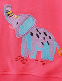 Elephant Appliqu¨¦ Pullover Sweatshirt - CCMOM