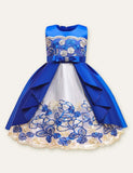 Embroidered Mesh Party Dress - CCMOM